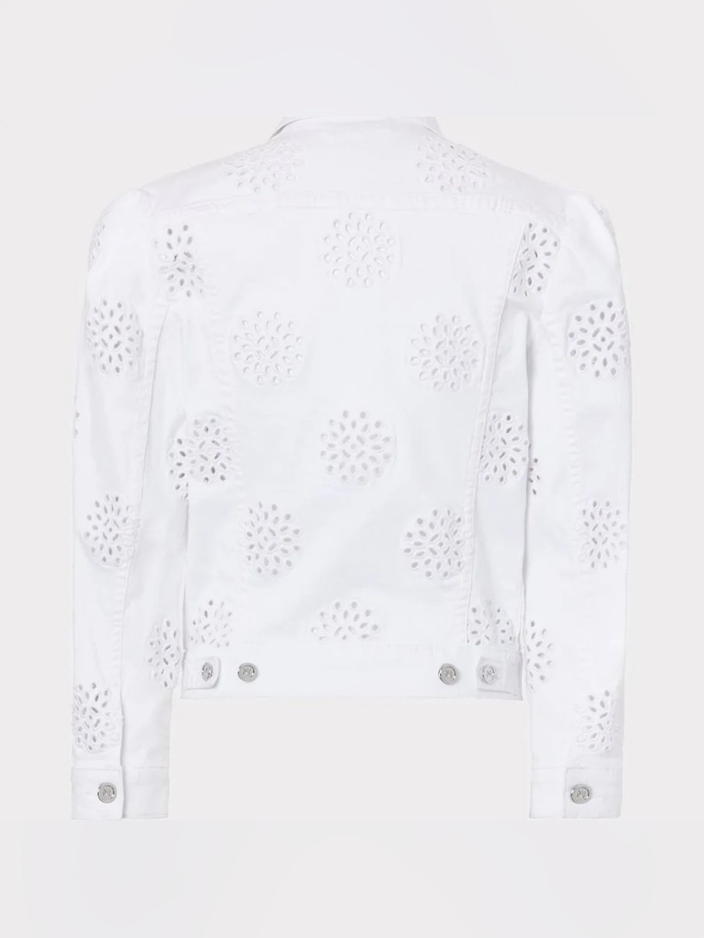 Milly White Eyelet Gemma Jacket Size Large - Picture 2 of 12